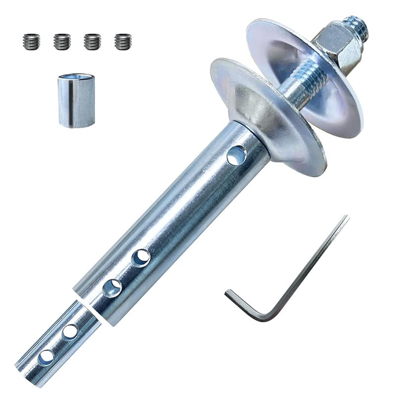 neeki Bench Grinder Motor Shaft Extension for Polishing, 1/2" and 5/8" Motor Threaded Shaft Adapter, Fits 1/2" and 5/8" Center Hole Cloth Polishing Wheels and Airway Polishing Wheels (Long) - Image 1
